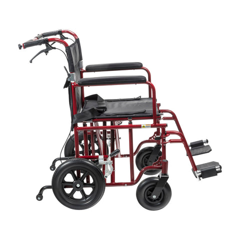 Drive Medical 22" Bariatric Aluminum Transport Chair #ATC22-R