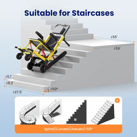 BATTERY POWERED, PORTABLE STAIR WHEELCHAIR #AY04
