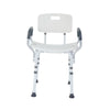 Premium Shower Chair with Back and Padded Arms