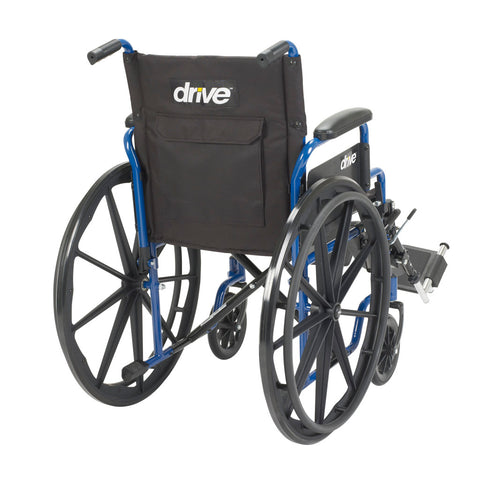 Drive Medical Blue Streak Wheelchair, Flip Back Desk Arms