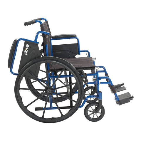 Drive Medical Blue Streak Wheelchair, Flip Back Desk Arms