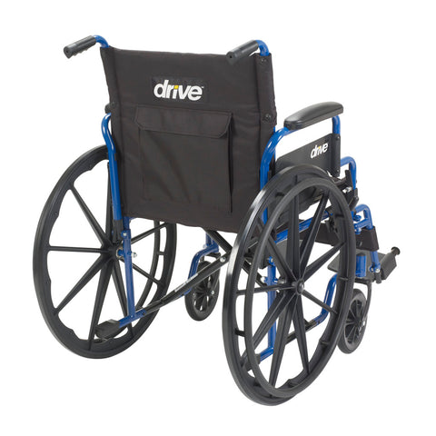 Drive Medical Blue Streak Wheelchair, Flip Back Desk Arms