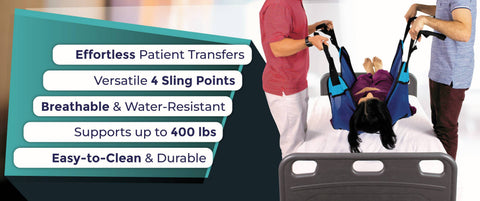 Patient Lift Sling #LVA2000BLU