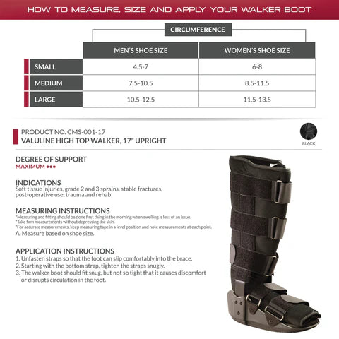 WALKER BOOT TALL STANDARD #CMS-001-17