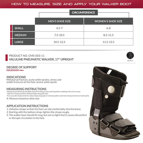 WALKER BOOT PNEUM STD #CMS-003-11