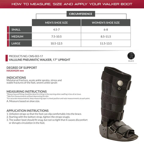 WALKER BOOT VALU PNEUM LOW #CMS-003-17