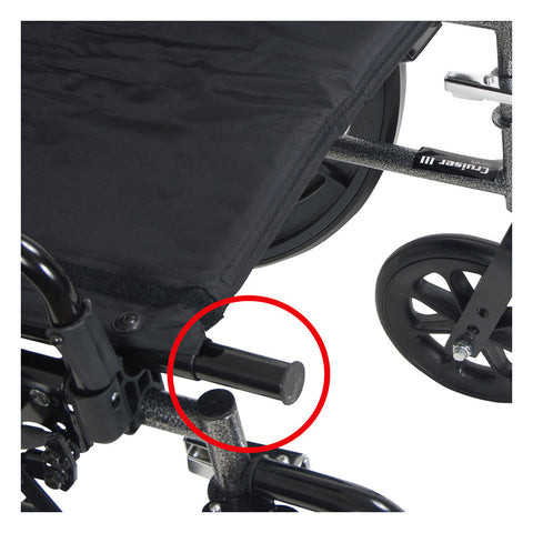 Drive Medical Cruiser X4 Lightweight Dual Axle Wheelchair with Adjustable Detachable Arms, Desk Arms, Elevating Leg Rests