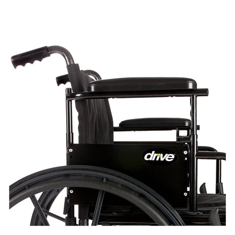Drive Medical Cruiser X4 Lightweight Dual Axle Wheelchair with Adjustable Detachable Arms, Full Arms, Swing Away Footrests