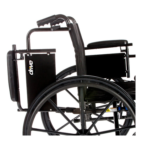 Drive Medical Cruiser X4 Lightweight Dual Axle Wheelchair with Adjustable Detachable Arms, Desk Arms, Swing Away Footrests