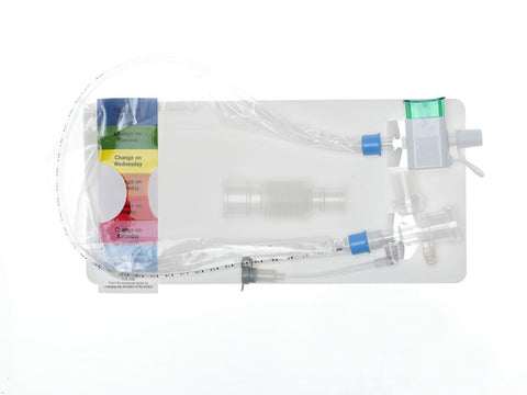 Medline Closed Suction Catheter with Double Swivel Adapter and Endotracheal Tube, 14 Fr #DYNCSDS14