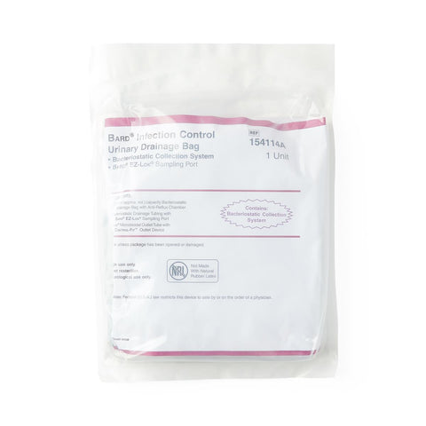 Bard Urinary Meter Bag IC Anti-Reflux Valve Sterile 2,000 mL Vinyl #154114A