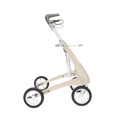 byACRE Carbon Fiber Rollator with 16.1" W x 22" H Compact Seat, White, 1 EA   #BYA100SMW