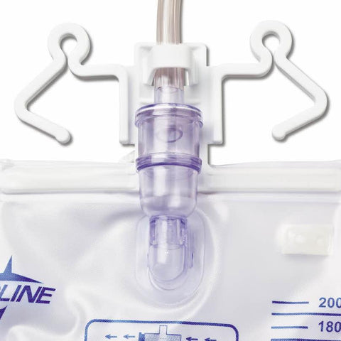 Medline Urinary Drain Bag Anti-Reflux Valve Sterile 2,000 mL Vinyl #DYND15207