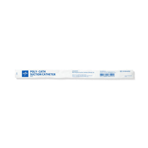 Medline Red Poly-Cath Sterile Open Suction Catheter Straight Pack, 14 Fr, Whistle Tip #DYND40992