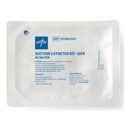 Medline Suction Catheter Kit with H2O, 100 mL, 10 Fr, Whistle Tip #DYND41470
