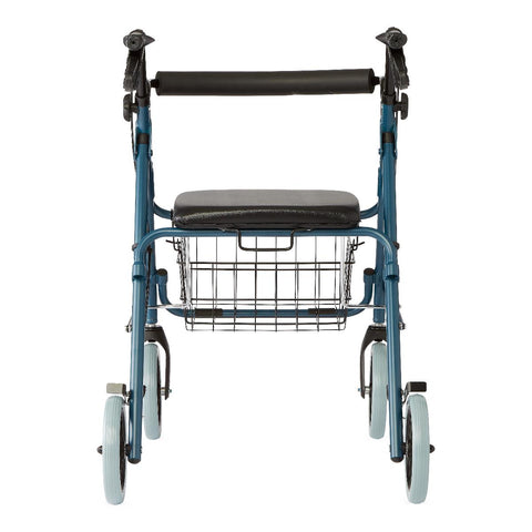 Medline Deluxe Aluminum Rollator, Blue, 1 EA #G07887B