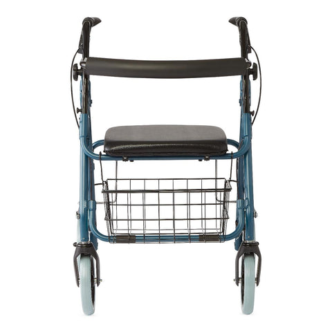 Medline Deluxe Aluminum Rollator, Blue, 1 EA #G07887B