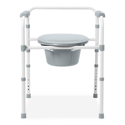 Medline 3-in-1 Folding Aluminum Elongated Commode #G1-505LX1