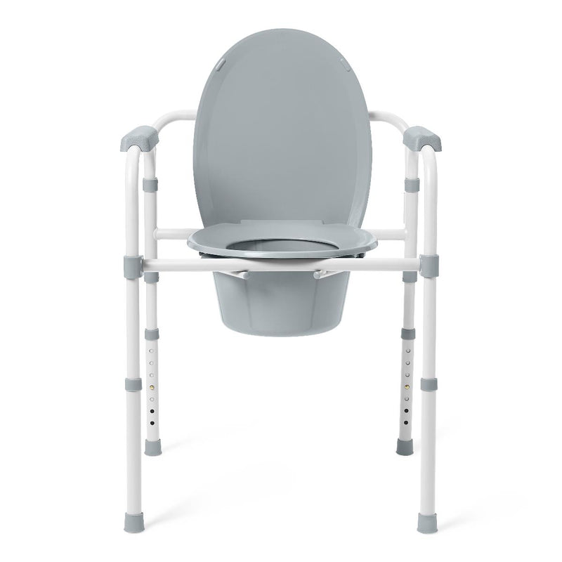 Medline 3-in-1 Folding Aluminum Elongated Commode #G1-505LX1