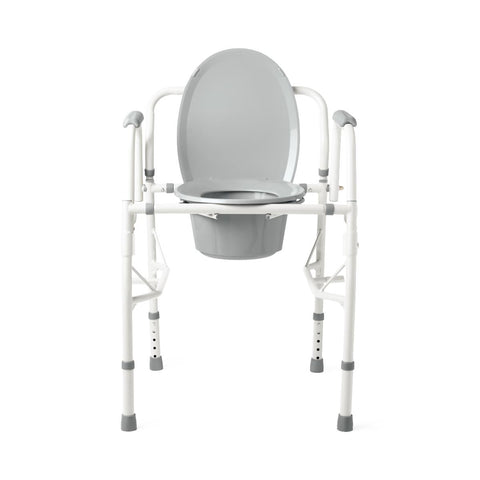 Medline Steel Drop-Arm Commode, 350 lb Weight Capacity #G1-301DX1