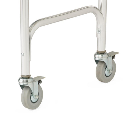 Medline Aluminum Elongated Commode with 4 Locking Casters #G1-501LWX1