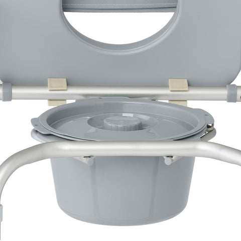 Medline Aluminum Padded Shower Chair Commode with 4 Locking Casters #G1-502PWX1