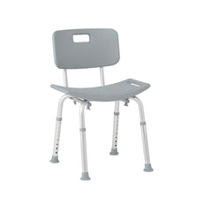 Medline Aluminum Shower Chair with Back, 400 lb Capacity, #G2-101KRX1