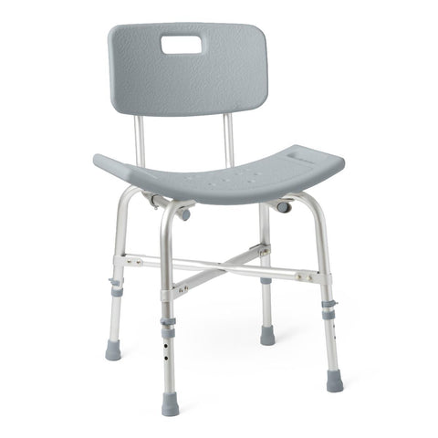 Medline Bariatric Shower Chair with Backrest and Reinforced Frame, 550 lb. Weight Capacity, #G2-102BX1