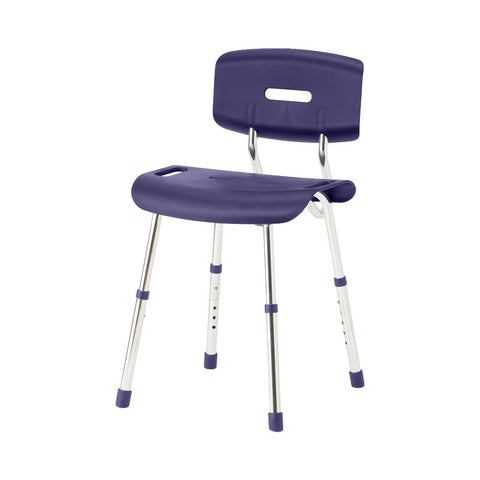 Medline Shower Chair with Backrest, 300 lb. Weight Capacity, Microban Treated