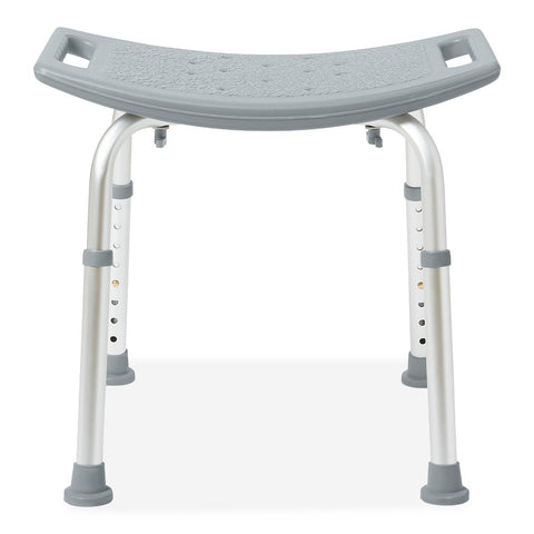 Medline Shower Chair without Back, 13.75"-20.5" Seat Height, 400 lb. Weight Capacity, #G2-201KRX1
