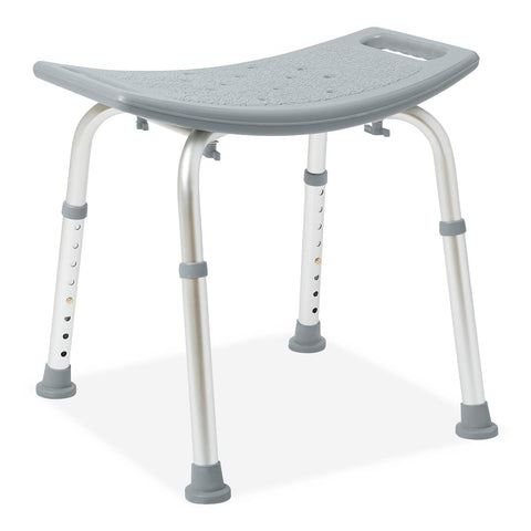 Medline Shower Chair without Back, 13.75"-20.5" Seat Height, 400 lb. Weight Capacity, #G2-201KRX1