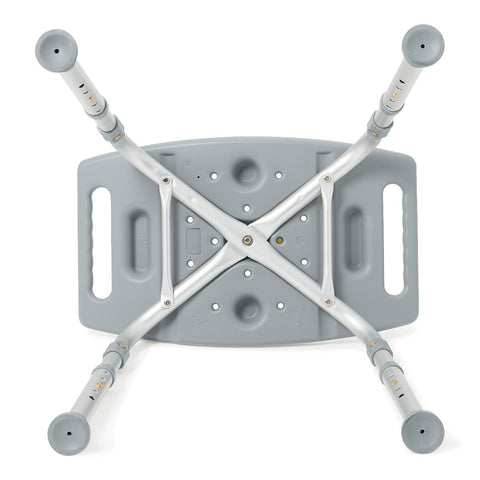 Medline Knockdown Shower Chair without Back, 15"-19" Seat Height, 400 lb. Weight Capacity, #G2-202KX1