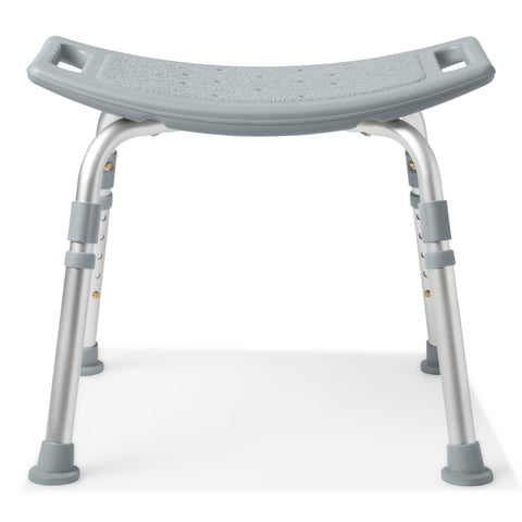 Medline Knockdown Shower Chair without Back, 15"-19" Seat Height, 400 lb. Weight Capacity, #G2-202KX1