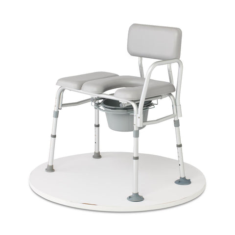 Medline Combination Transfer Bench and Commode, Padded, 400 lb. Capacity,  #G3-101KBPX1