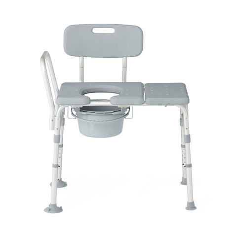 Medline Combination Transfer Bench and Commode, 400 lb. Capacity,  #G3-101KBX1