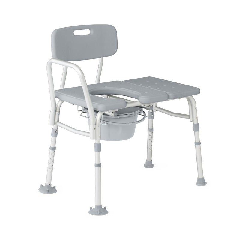 Medline Combination Transfer Bench and Commode, 400 lb. Capacity,  #G3-101KBX1