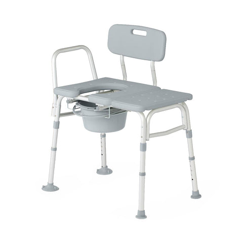 Medline Combination Transfer Bench and Commode, 400 lb. Capacity,  #G3-101KBX1