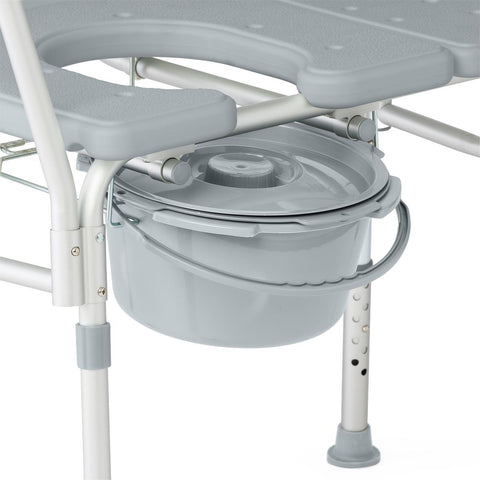 Medline Combination Transfer Bench and Commode, 400 lb. Capacity,  #G3-101KBX1