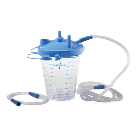 Medline Suction Canister Kit with Float Lid and Tubing, 850 cc #HCS7851