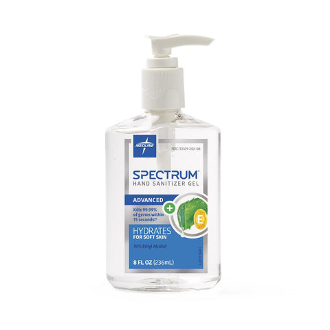 Medline Spectrum Advanced Hand Sanitizer Gel with Aloe Vera and Vitamin E