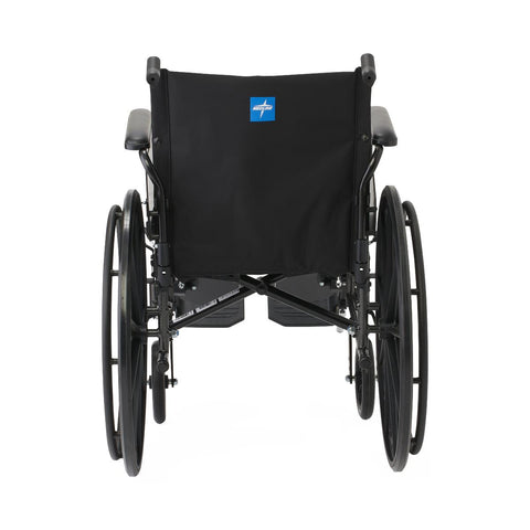 Medline K3 Guardian 18" Wide Wheelchair with Full-Length Arms and Elevating Leg Rests #K3186N14E