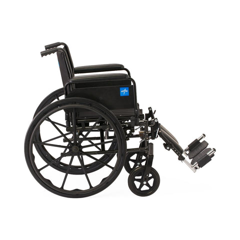 Medline K3 Guardian 18" Wide Wheelchair with Full-Length Arms and Elevating Leg Rests #K3186N14E