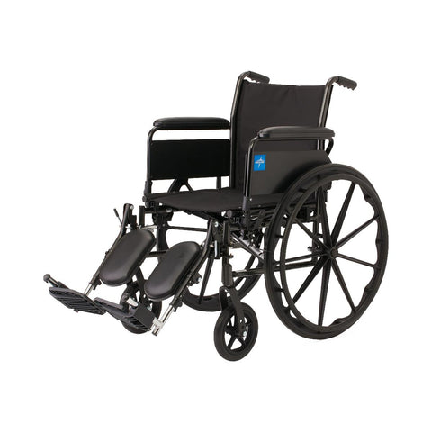 Medline K3 Guardian 18" Wide Wheelchair with Full-Length Arms and Elevating Leg Rests #K3186N14E