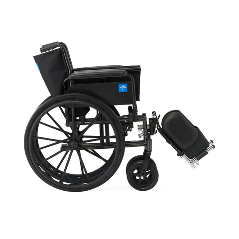 Medline K3 Guardian 18" Wide Wheelchair with Full-Length Arms and Elevating Leg Rests #K3186N14E