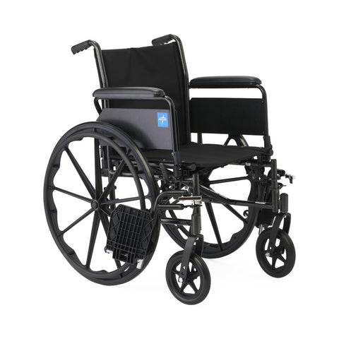 Medline K3 Guardian 18" Wide Wheelchair with Full-Length Arms and Swing-Away Footrests #K3186N14S