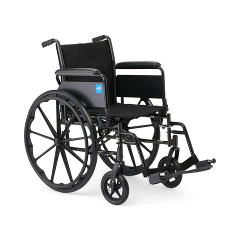Medline K3 Guardian 18" Wide Wheelchair with Full-Length Arms and Swing-Away Footrests #K3186N14S