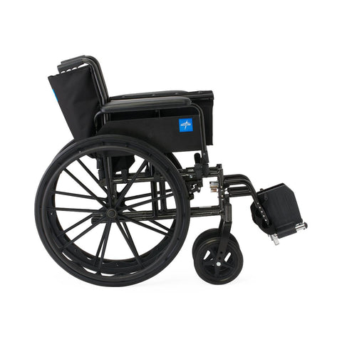 Medline K3 Guardian 18" Wide Wheelchair with Full-Length Arms and Swing-Away Footrests #K3186N14S