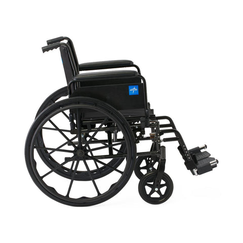 Medline K3 Guardian 18" Wide Wheelchair with Full-Length Arms and Swing-Away Footrests #K3186N14S