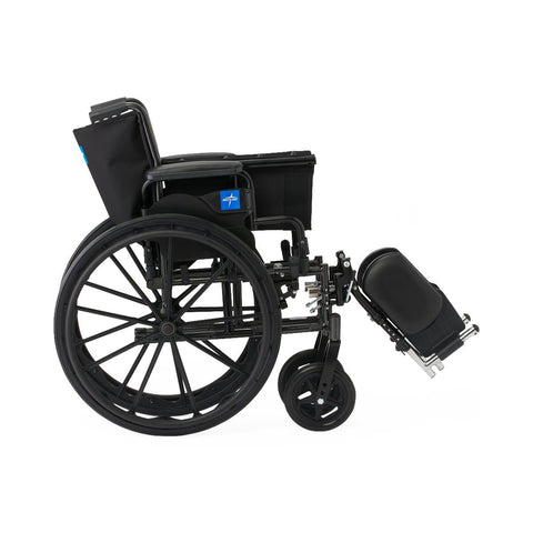 Medline K3 Guardian 18" Wide Wheelchair with Desk-Length Arms and Elevating Leg Rests #K3186N24E