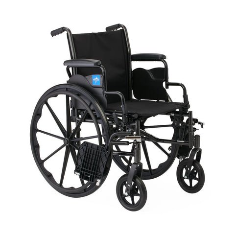 Medline K3 Guardian 18" Wide Wheelchair with Desk-Length Arms and Swing-Away Footrests #K3186N24S